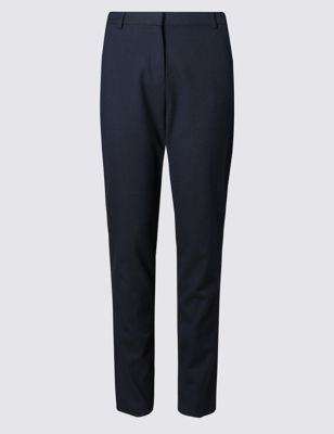 Straight Leg Flannel Trousers